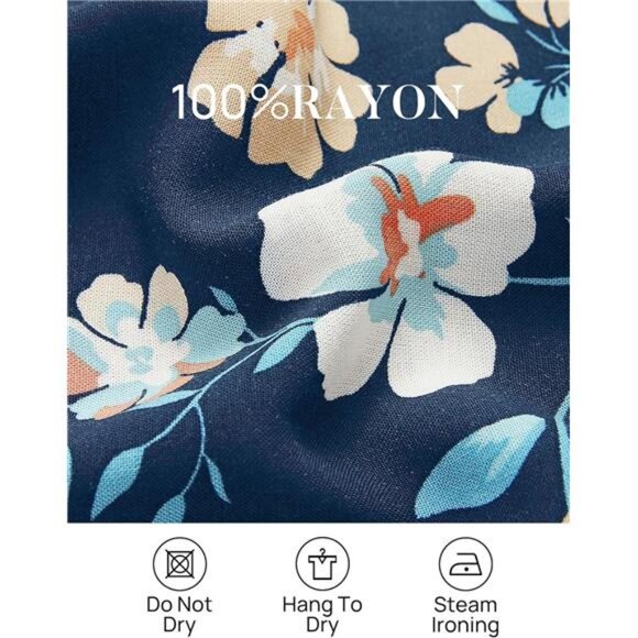 Women's Summer Wrap V-Neck Bohemian Floral Mini Dress – Ruffle Swing A-Line - Picture 5 of 7